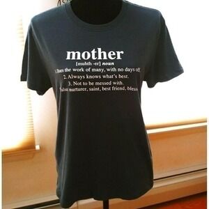FIFTH SUN Mother‎ Definition Graphic T Shirt Women's Small Black 100% Cotton